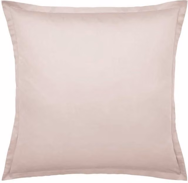 Murmur 500 Thread Count Plain Dye Mako Satin Cotton Square Pillowcase in Pink