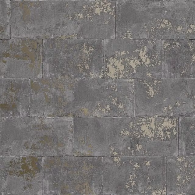 Rasch Holden Industrial Concrete Brick Wall Decor Wallpaper in Grey