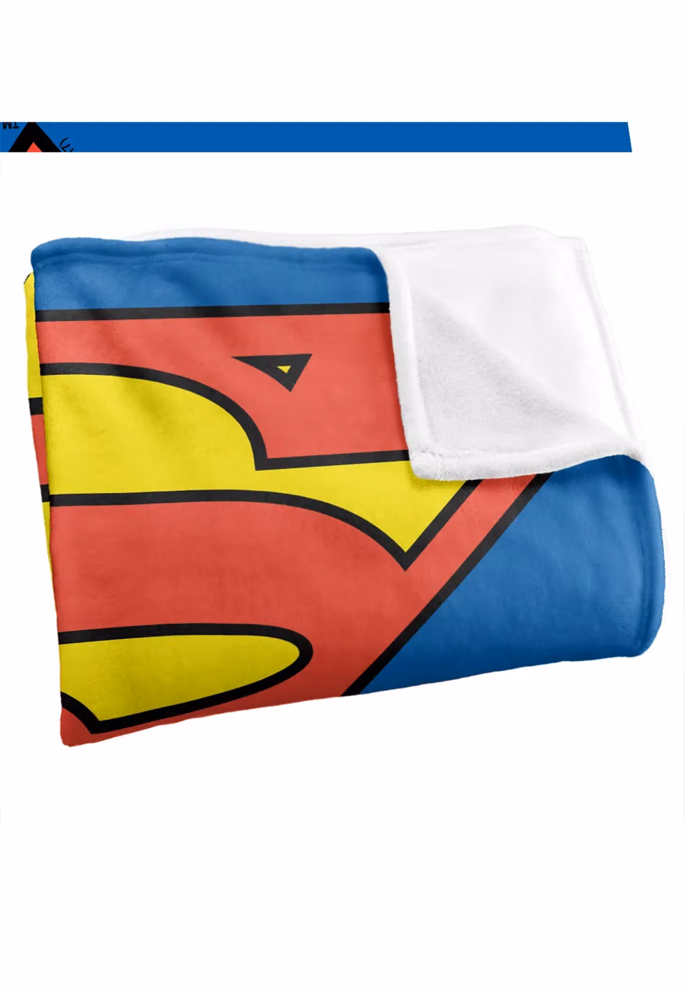 Warner Brothers Superman Logo Silky Touch Super Soft Throw Blanket, White, W: 152 cm, D: 127 cm – 1