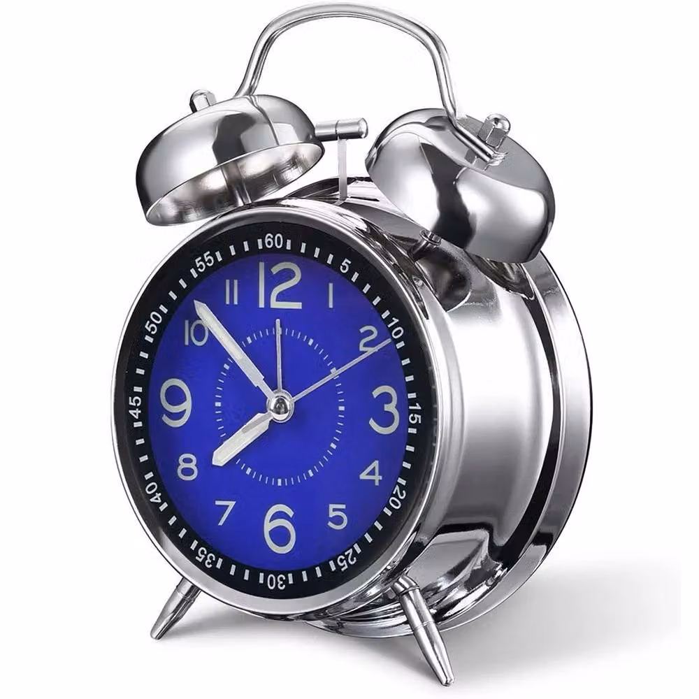 SPETLEK Vintage Extra Loud Twin Bell Alarm Clock in Blue – 2