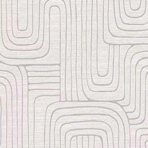 Erismann Opus Textured Non-Woven Wallpaper, Geometric and Abstract Modern Design, Beige, W: 0.53 m, L: 10.05 m