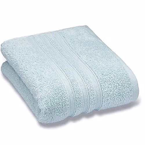 Catherine Lansfield Cotton Zero Twist Face Cloth Pair in Blue, W/D/H: 30 x 30 x 30 cm