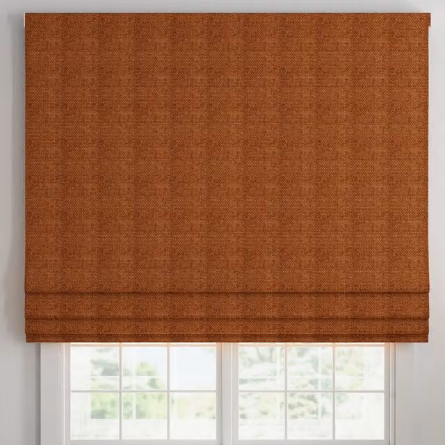 ANTE DECOR Eden Made To Measure Blackout Roman Blind in Terracotta Orange