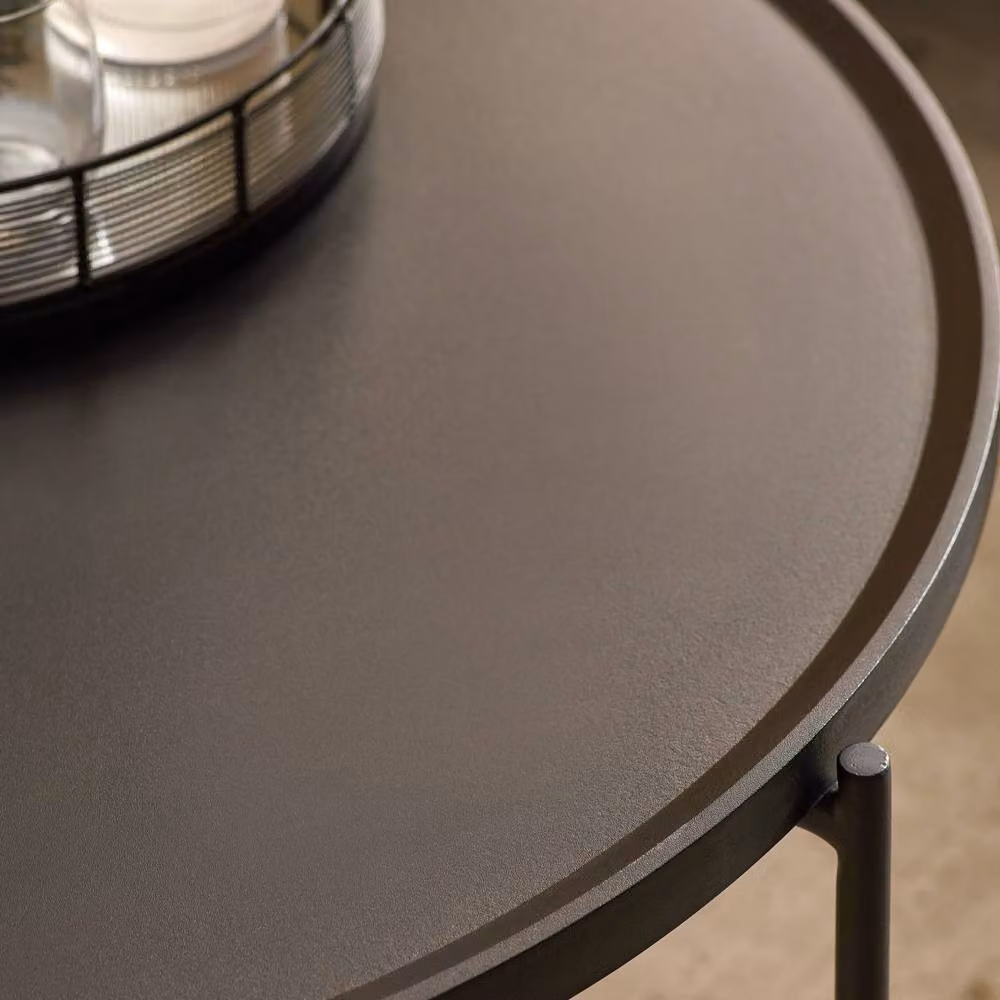 Cheshire Cordoba Round Coffee and Lamp Table Set in Black – 5