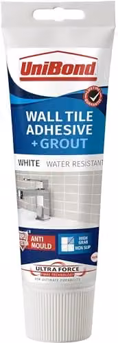 UniBond Ultra Force 2 in 1 Waterproof Wall Tile Adhesive and Grout, White, 300g – 2