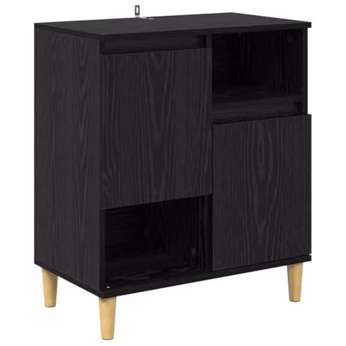 vidaXL Set of 3 Modern Sideboards in Black, W/D/H: 60 x 35 x 70 cm – 5
