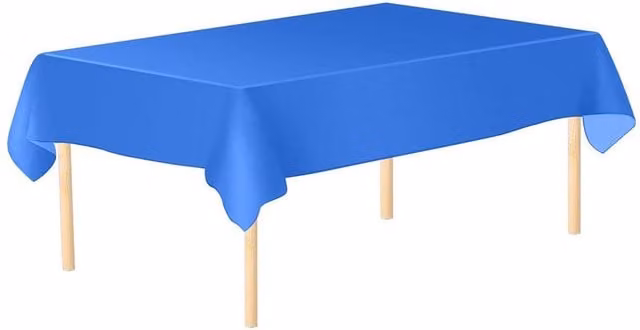 Neel Blue Disposable PVC Rectangular Tablecloth in Royal Blue, W/D: 137 x 183 cm – 1