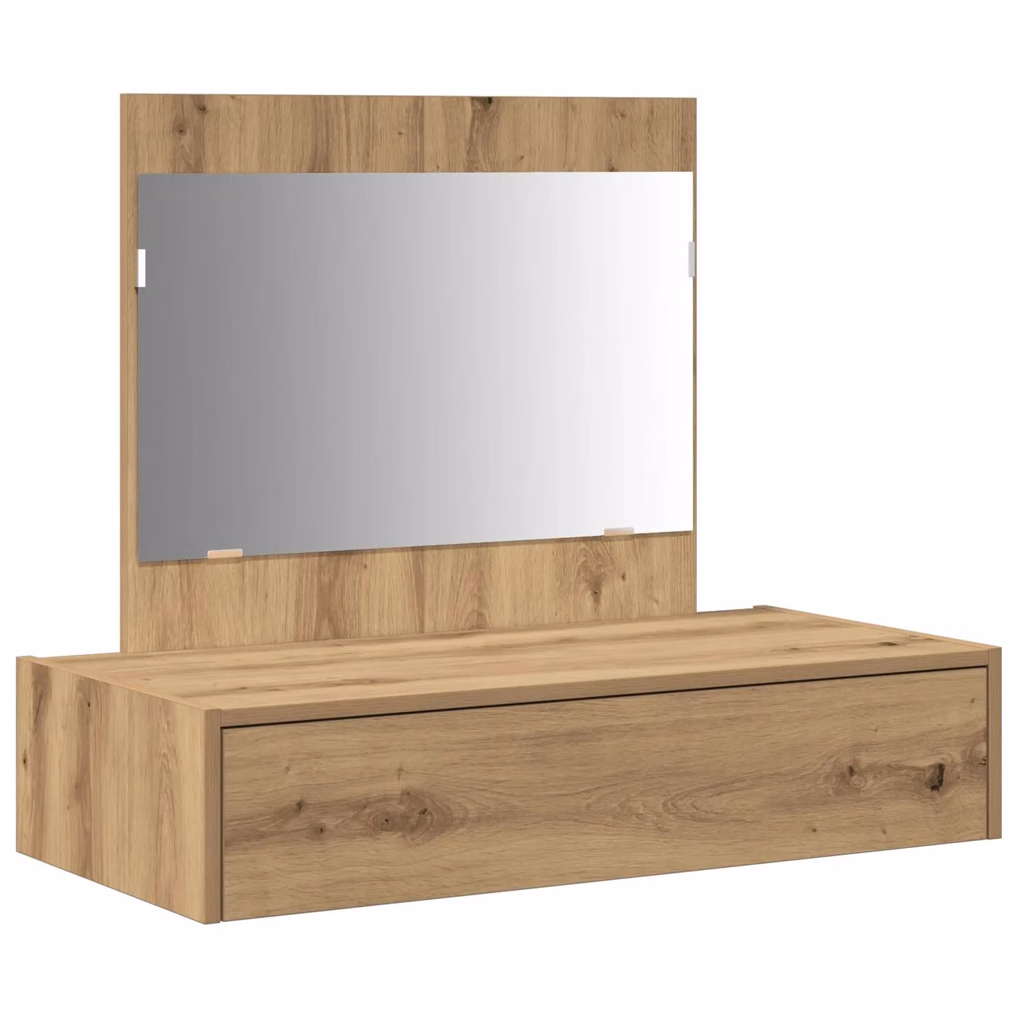 Berkfield Home Artisan Oak Wall Hanging Dressing Table in Brown, W/D/H: 83 x 40 x 70 cm – 2
