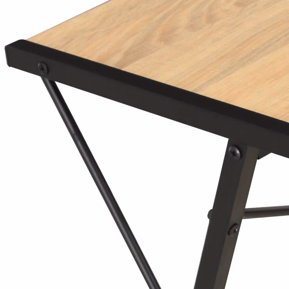 Berkfield Home Modern Writing Desk with Shelf in Black and Oak, W/D/H: 116 x 50 x 93 cm – 2