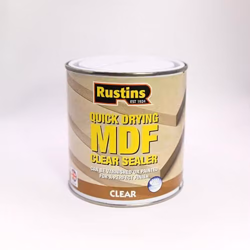 Rustins Quick Drying Water Based MDF Sealer, Clear, 500ml