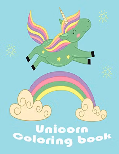 Unicorn Coloring Book for Kids Ages 2-5 with 100 Magical Pages of Unicorns and Children, Multicolour