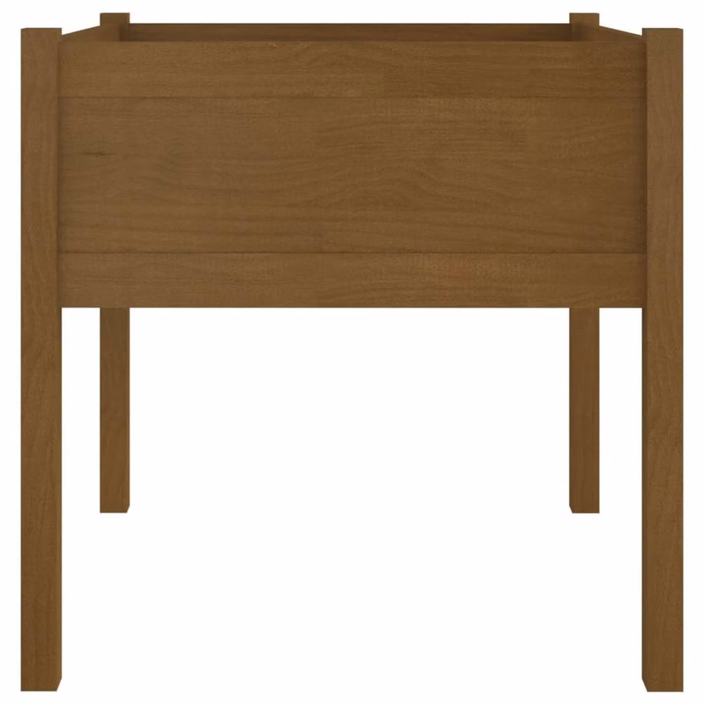 Berkfield Home Garden Planter Tub Set of 2, Honey Brown Solid Pinewood, W/D/H: 70 x 70 x 70 cm – 3