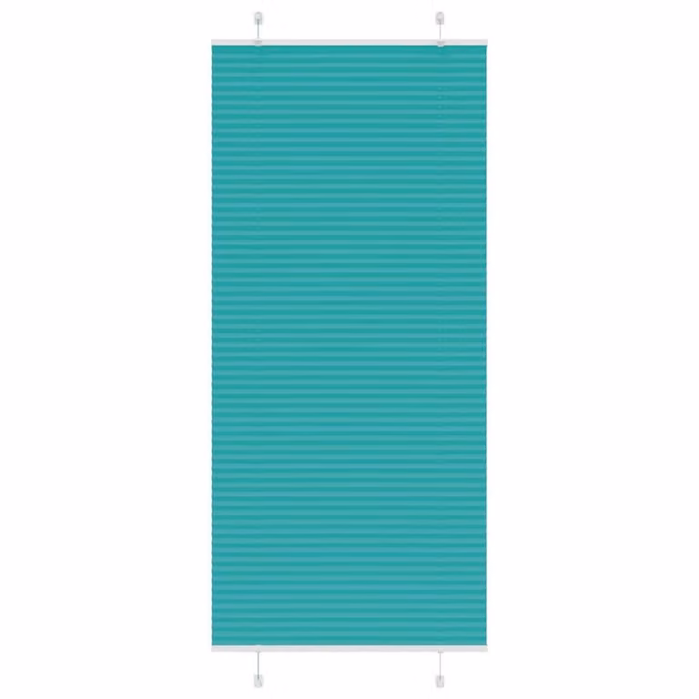 Berkfield Home Single Pleat Blind in Petrol Green, W: 85 cm, H: 200 cm