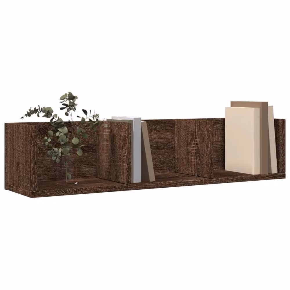 Berkfield Home Wall Mounted Cabinets, 2 Piece, Brown Oak, W: 75 cm, D: 18 cm, H: 16.5 cm – 3