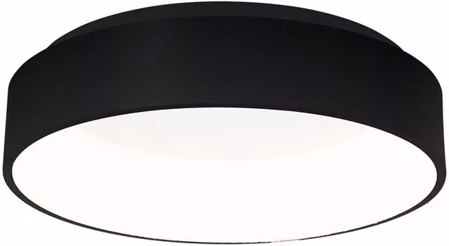Milagro Ohio Modern Round LED Ceiling Lamp, Black, 24W