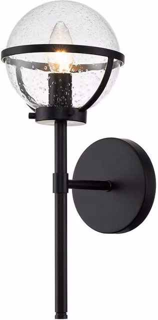 Hinkley Hollis Black IP44 Bathroom Wall Lamp – 1