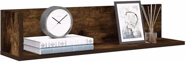 Berkfield Home Wall Mounted Shelves, 2 Pack, Smoked Oak Brown, W: 75 cm, D: 16.5 cm, H: 16.5 cm – 1