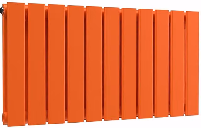 Lux Heat Double Flat Horizontal Steel Radiator in Orange, W/H: 77.0 x 40.0 cm