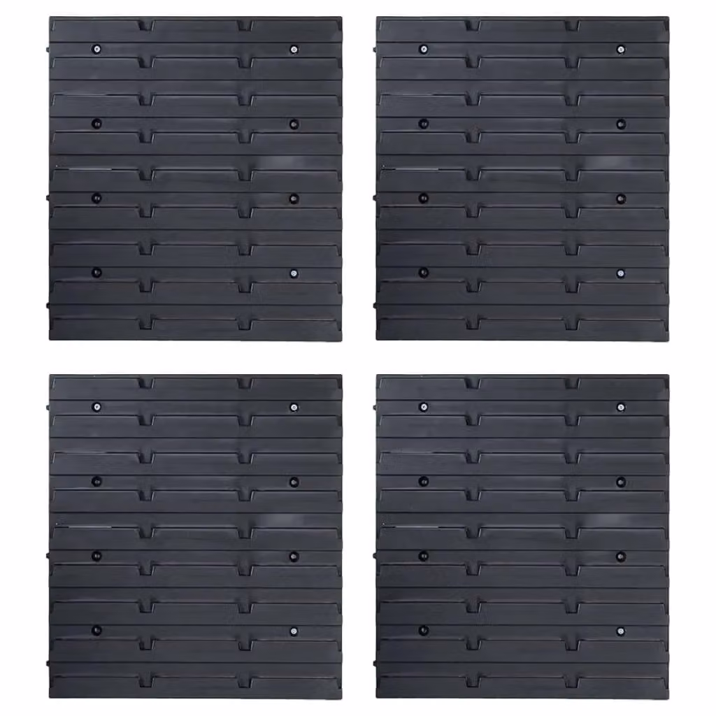 Berkfield Home 80 Piece Storage Bin Kit with Wall Panels in Red and Black