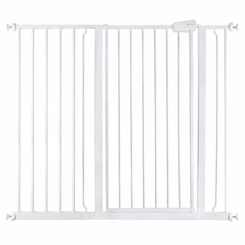 Safetots Extra Tall Metal Safety Gate in White, Height: 104 cm, Width: 113.8 cm - 121.4 cm – 1