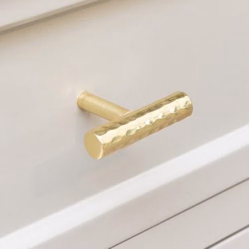 Melody Maison Polished Gold Metal Hammered Bar Pull Handle 5.5cm