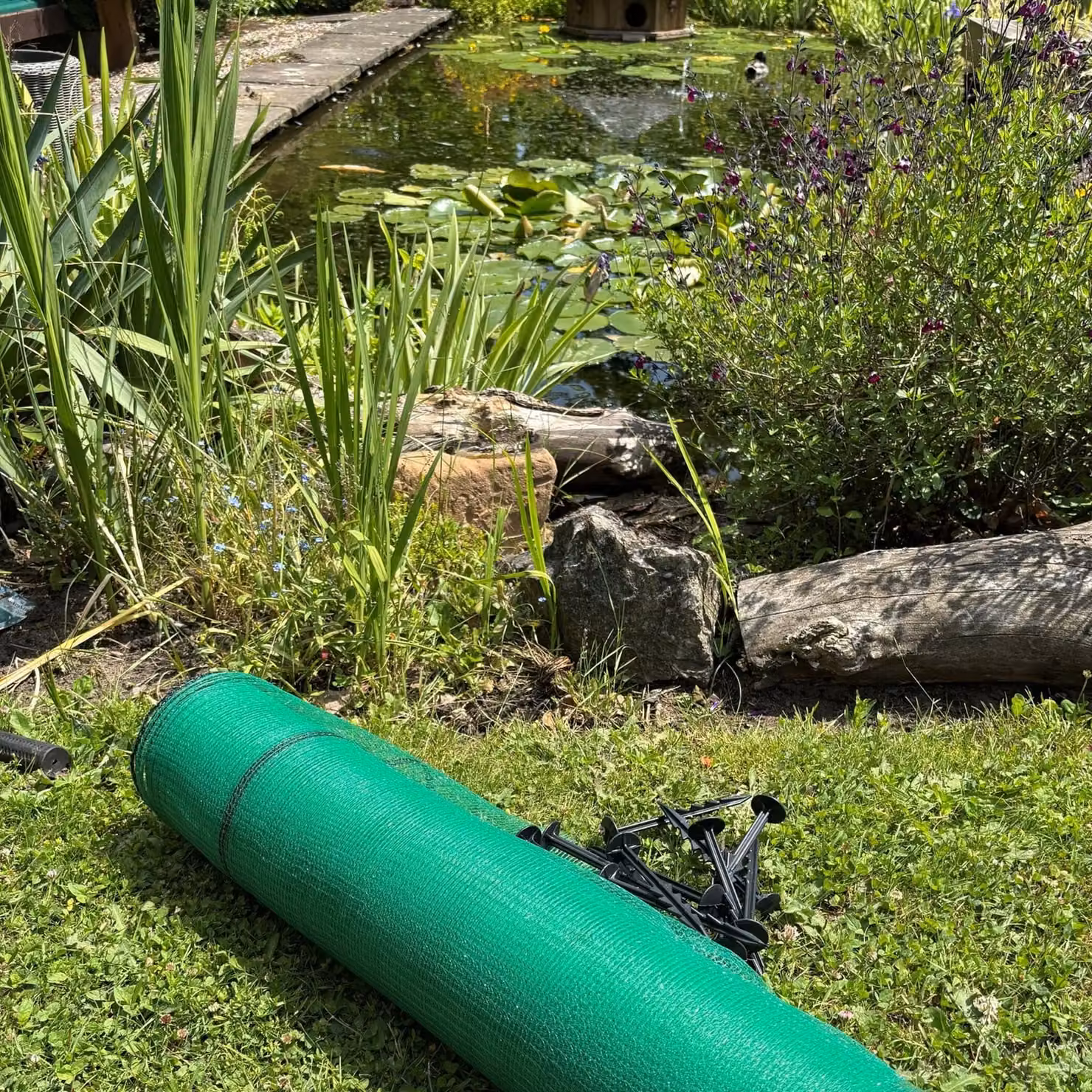 Pegdev Green UV Resistant Protective Pond Netting for Garden Fish and Plants, 50m – 2