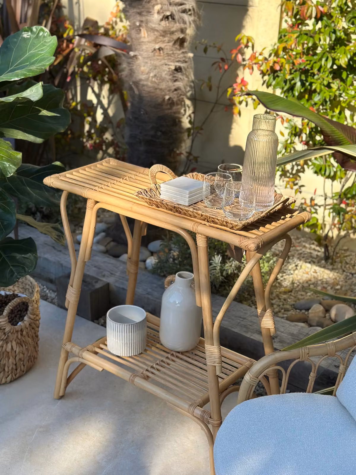 Nordlys Natural Rattan Console Table in Brown – 3