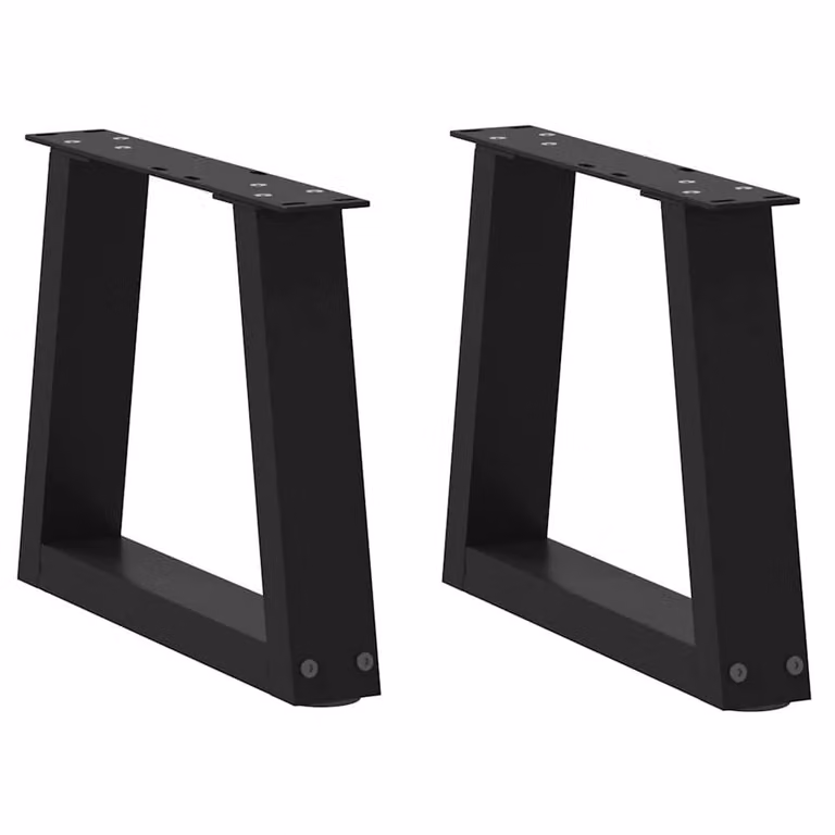Berkfield Home V-Shape Dining Table Legs, 2 Piece Set, Black Matt Steel, W/D: 30 x 30 cm
