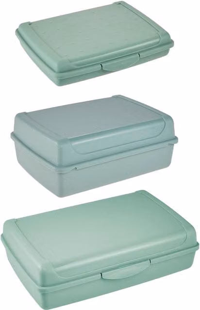 Keeeper Set of 3 Leakproof Clip Lock Fresh Food Containers in Green