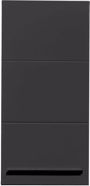 Cheshire Premium Summit Black Matt Wall Mounted Bathroom Cabinet with Internal Shelves and Hinged Doors