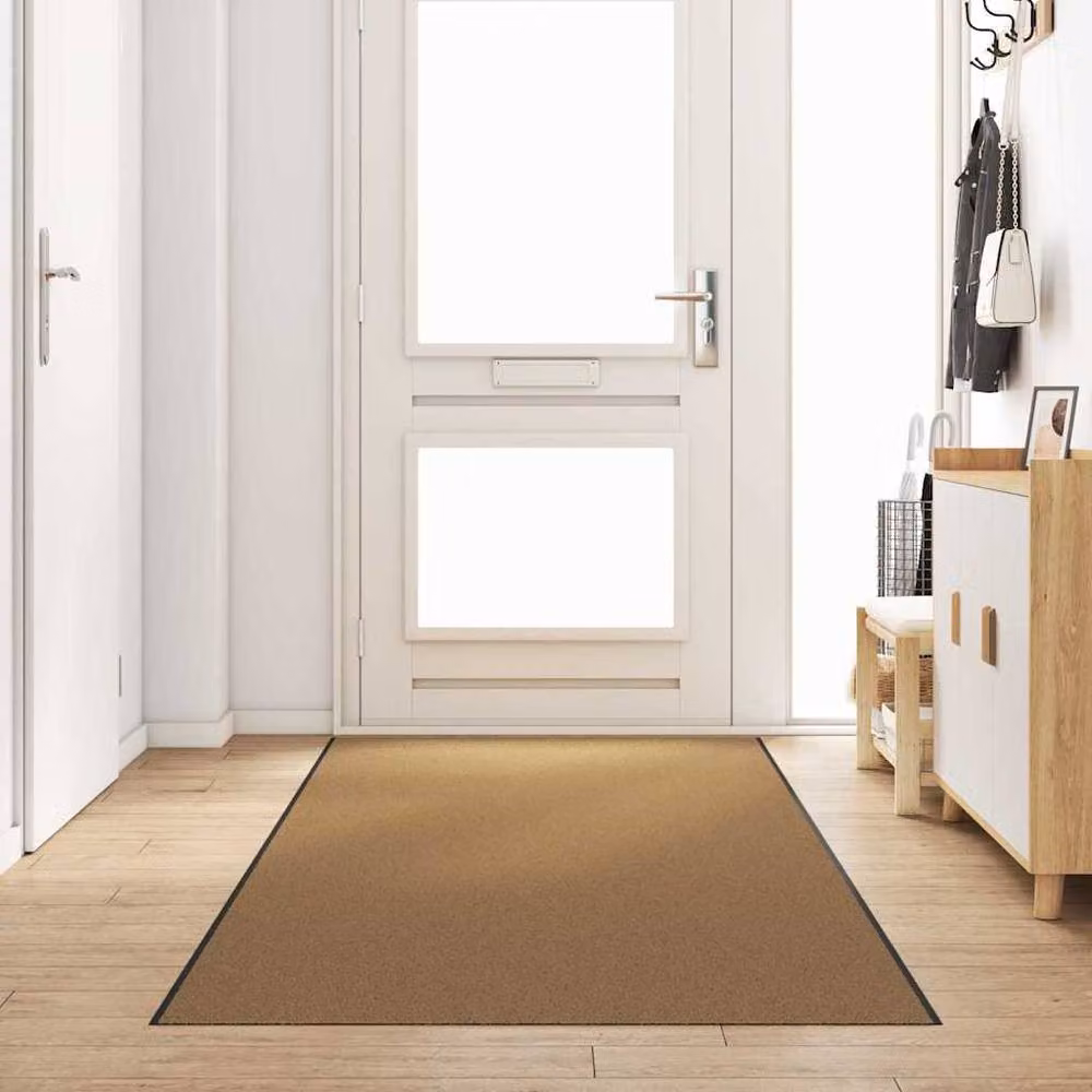 Berkfield Home Non-Slip Polyamide Doormat in Black and Beige, W/D/H: 120 x 40 x 0.9 cm – 2