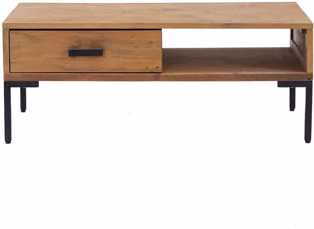 Berkfield Home Decorative Coffee Table in Brown Solid Pinewood, W/D/H: 90 x 50 x 35 cm – 1