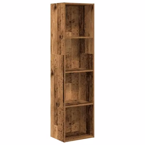 vidaXL Rustic Old Wood Bookcase in Brown, W/D/H: 40 x 30 x 152 cm