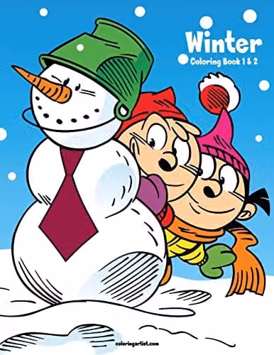 Createspace Winter Coloring Book 1 & 2 for Children, Multicolour