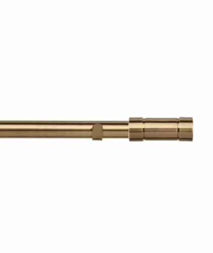 New Edge Blinds Fixed Metal Eyelet Curtain Pole Set in Gold and Bronze