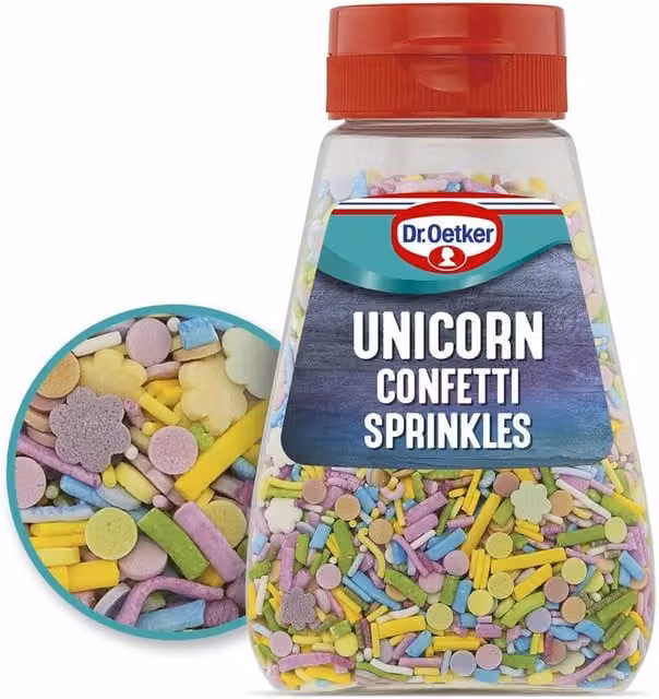 Dr. Oetker Unicorn Confetti Sprinkles, Multicolour