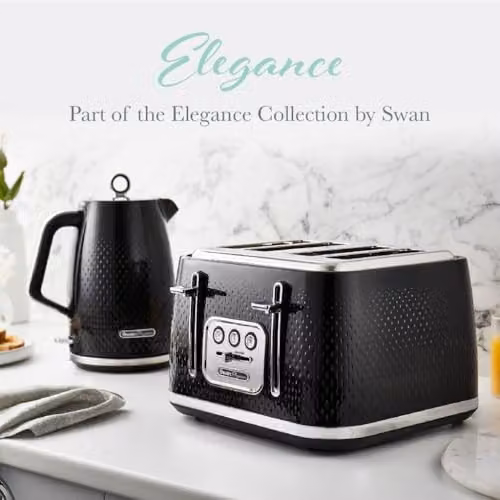 Swan ST19025BLK Elegance 4 Slice Toaster, 2100W, Black – 6