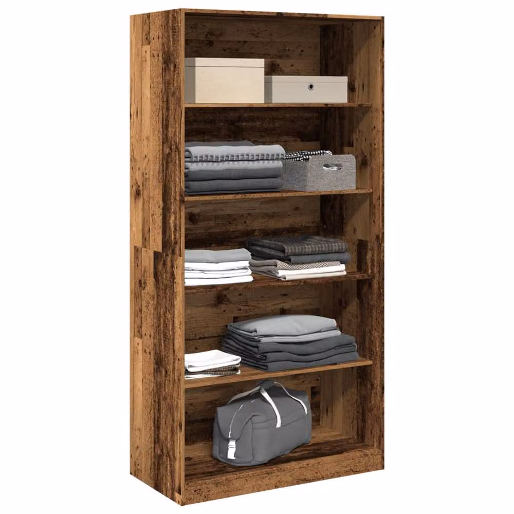Berkfield Home Old Wood Wardrobe in Brown, W/D/H: 100 x 50 x 200 cm – 3