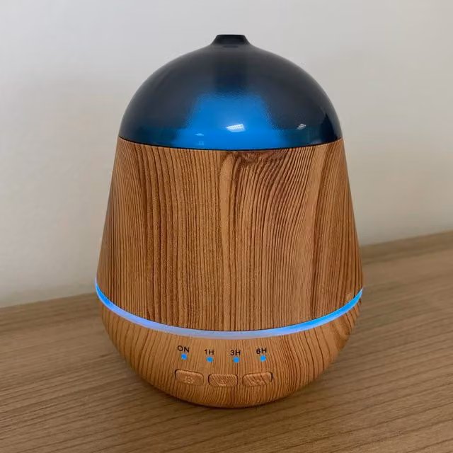 Marseille Atomiser USB Colour Change LED Light Ultrasonic Electric Diffuser in Brown Wood Finish