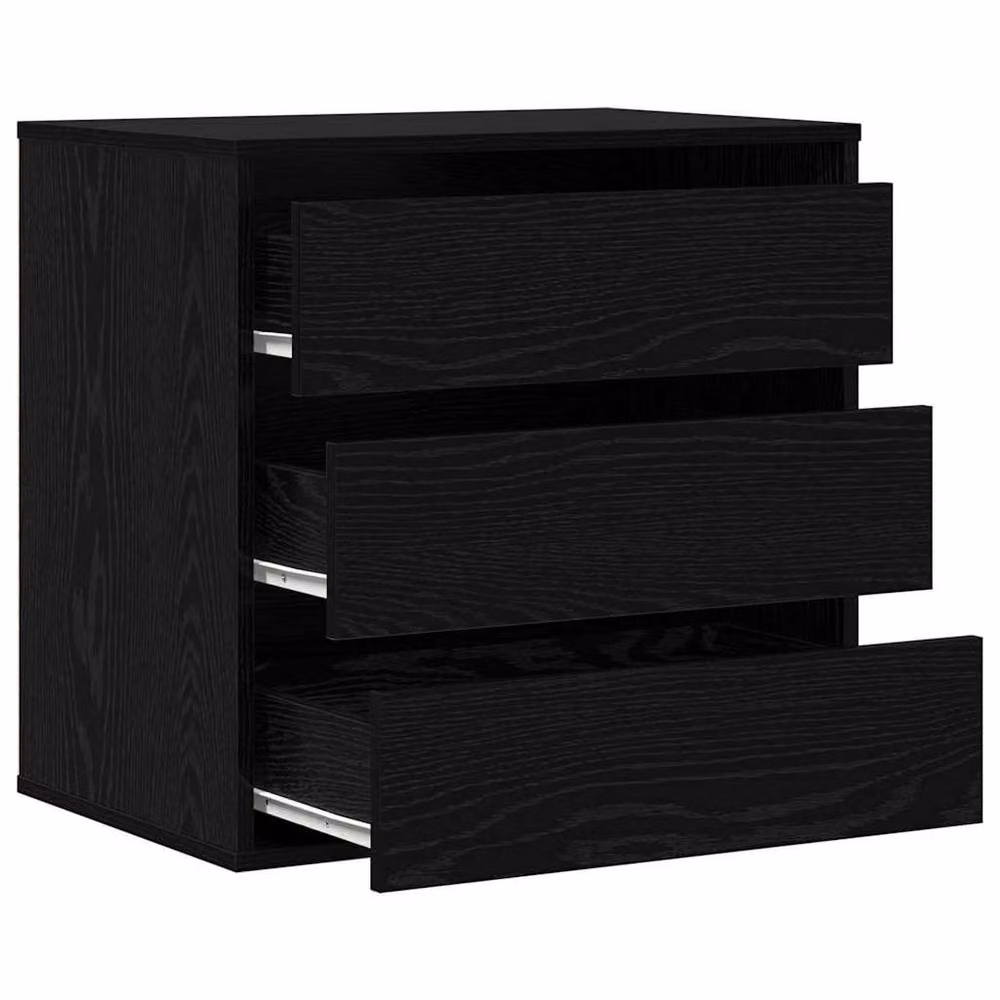 Berkfield Home Corner Chest of Drawers in Black Oak, W: 60 cm, D: 41 cm, H: 58 cm – 3