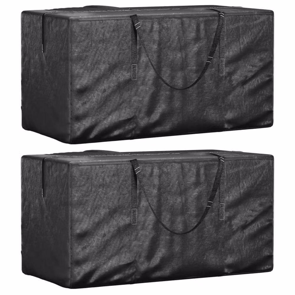 Berkfield Home Christmas Tree Storage Bags, 2 Pack, Black Polyethylene with Handles – 2