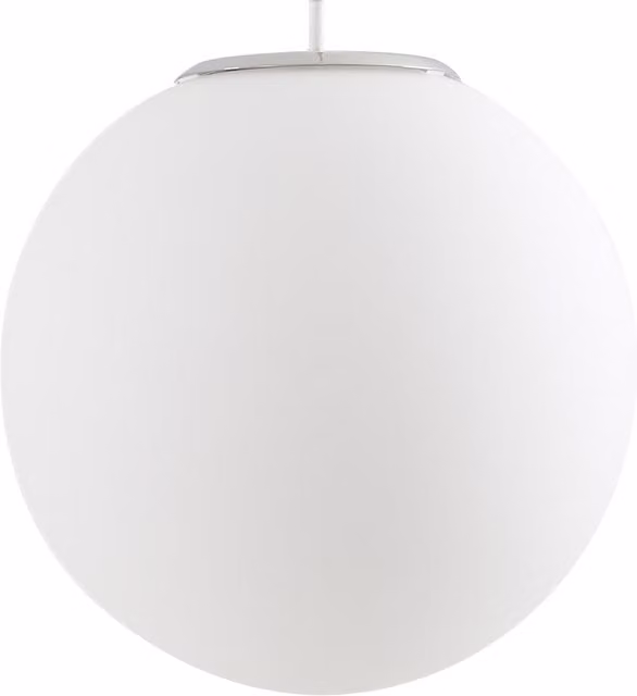 ValueLights Modern White and Silver Glass Sphere Ceiling Pendant Light Shade