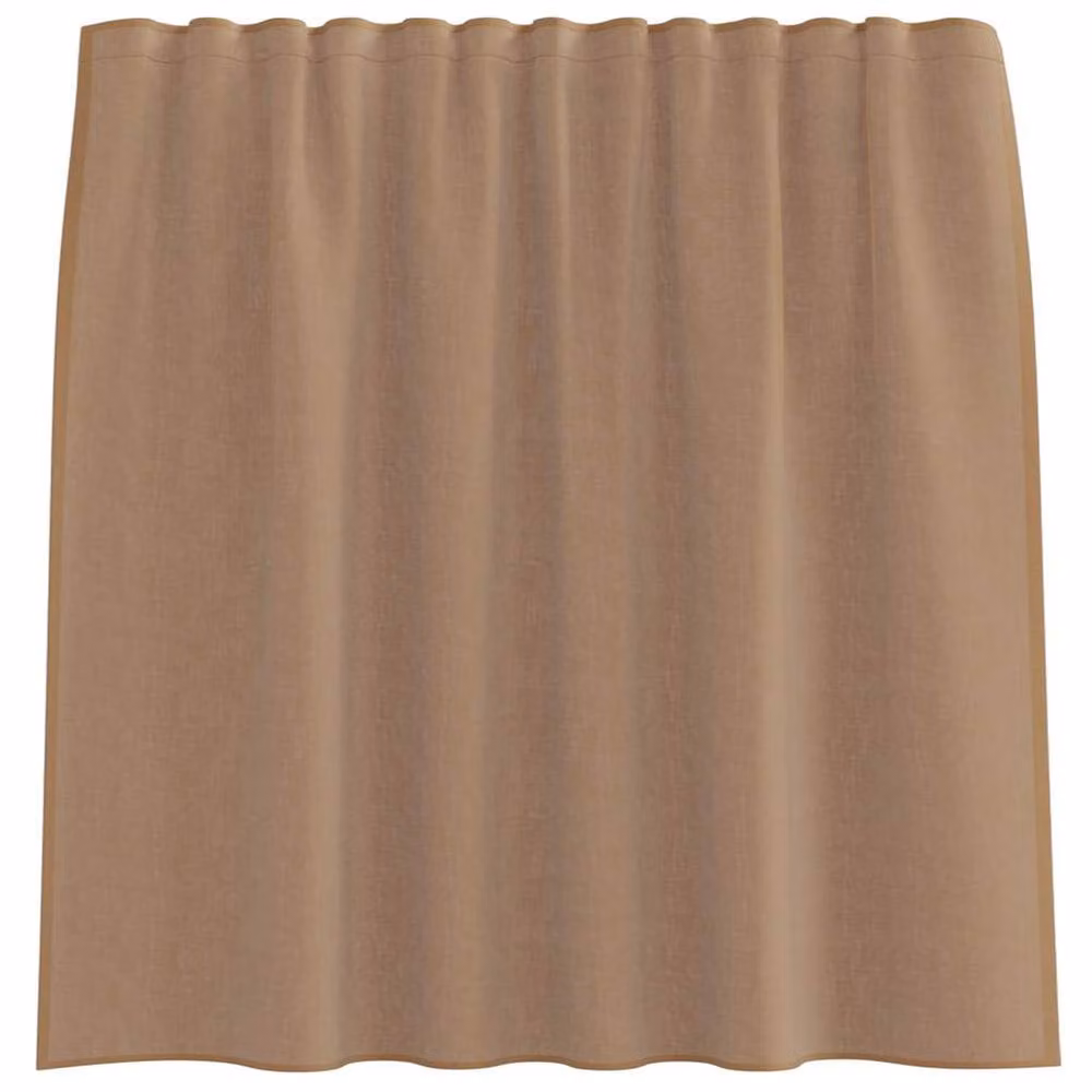 Berkfield Home Voile Curtains with Rod Pockets, 2 Pack, Brown, W: 140 cm – 3