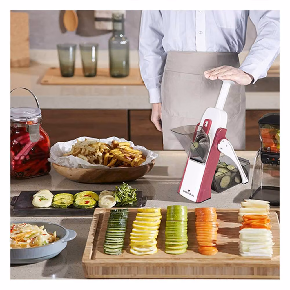 Dragodirect 4 in 1 Adjustable Mandoline Slicer and Vegetable Dicer in Red – 3