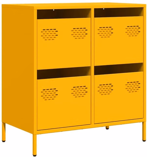 Berkfield Home Mustard Yellow Metal Sideboard W/D/H: 68 x 39 x 73.5 cm – 1