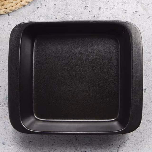 Maxwell Williams Black Square Stoneware Baking Tray with Handles, 29 cm