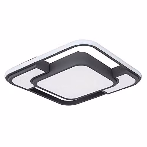 Netlighting Globo Lighting Square LED Ceiling Light in White and Grey, W/D/H: 42 x 42 x 10 cm – 1