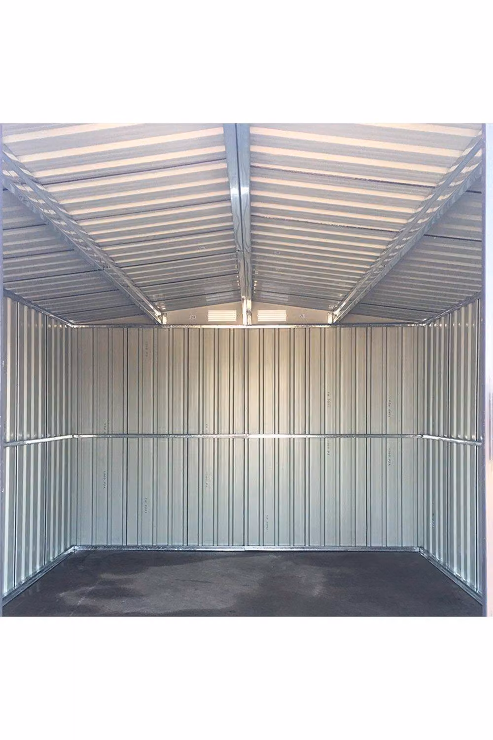 Garden Sanctuary Modern Black Steel Outdoor Garden Tool Storage Shed, W/D/H: 257 x 154 x 178 cm – 3
