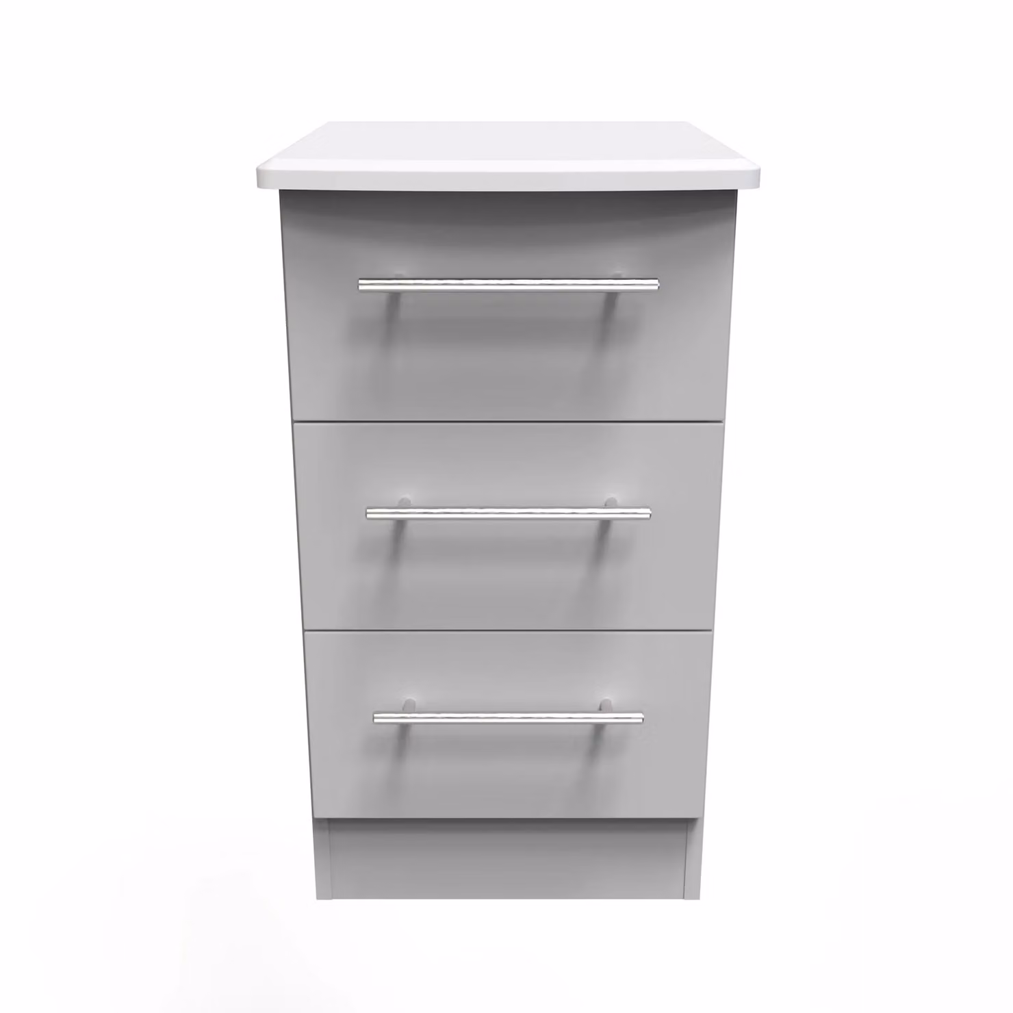 Carlton 3 Drawer Bedside Cabinet in Grey – 2