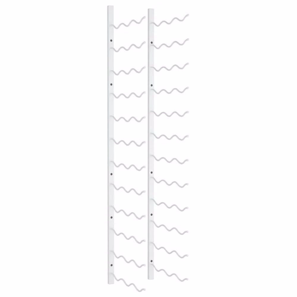 Berkfield Home Wall Mounted White Metal Wine Rack for 36 Bottles – 3
